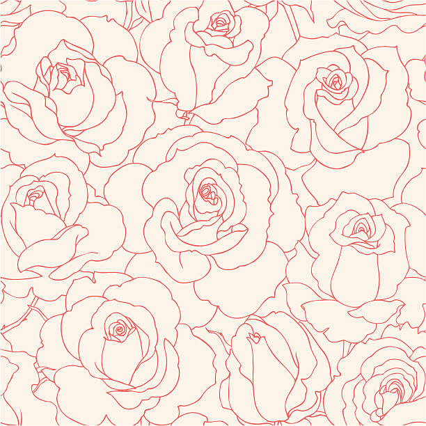 бесшовные роз - rosebuds stock illustrations