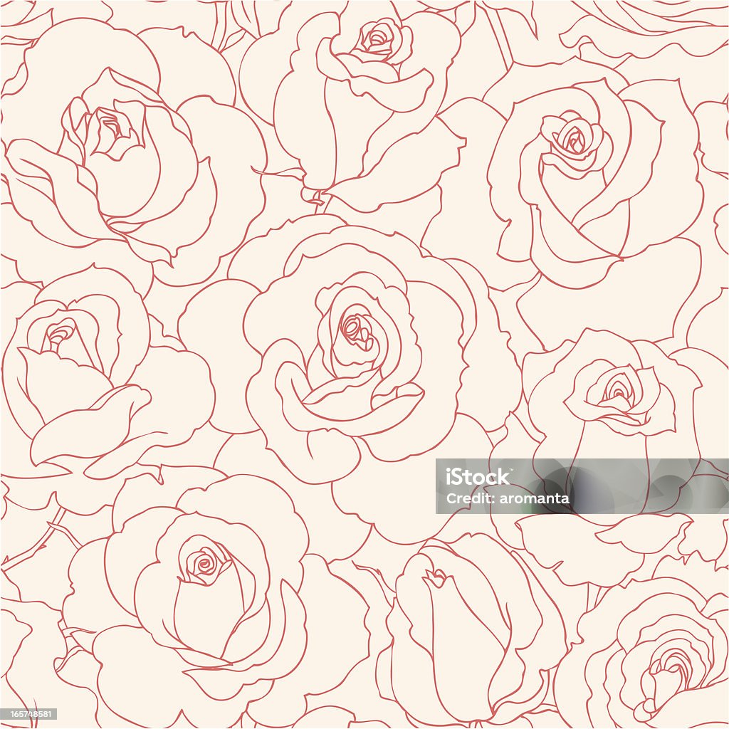 seamless roses Wallpaper with roses Rose - Flower stock vector