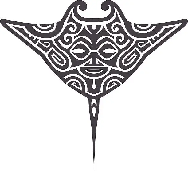 Vector illustration of Maori Manta