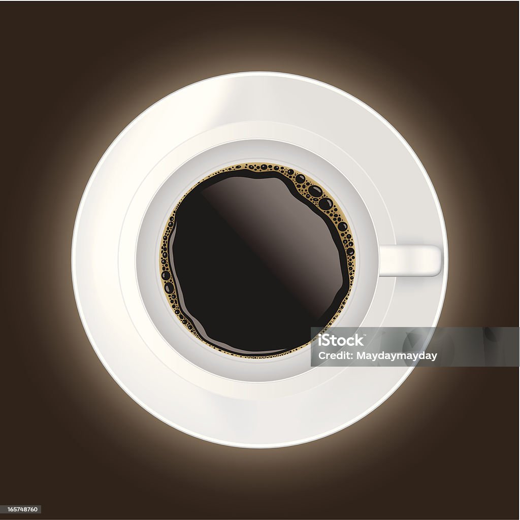 Кофейная кружка - Векторная графика Вид с воздуха роялти-фри