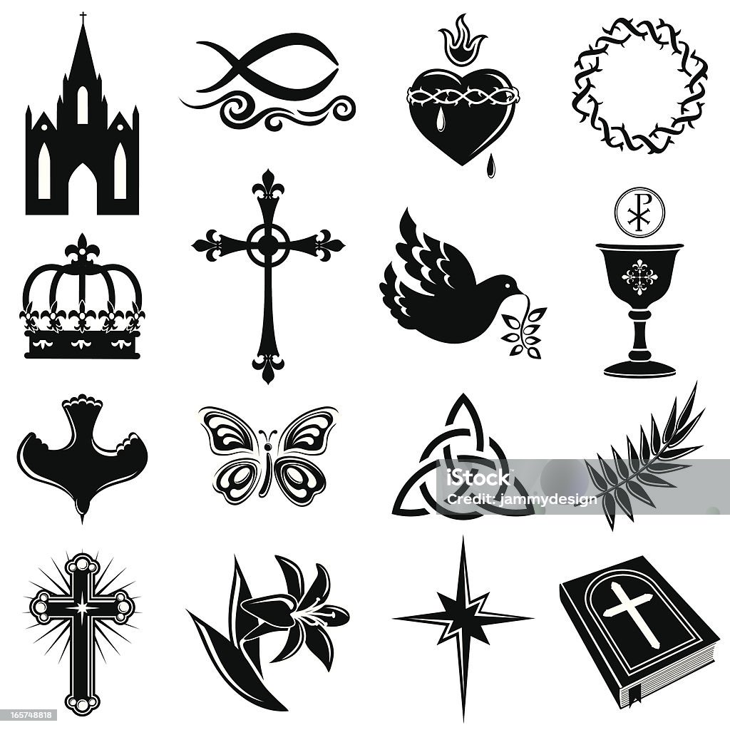 Christliche Symbole - Lizenzfrei Vektor Vektorgrafik