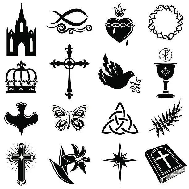 Vector illustration of Christian Symbols