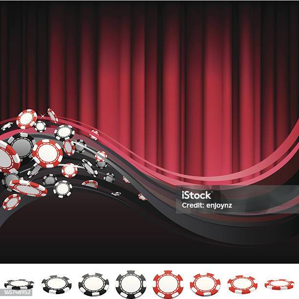 Казино Поток Фон — стоковая векторная графика и другие изображения на тему Азартные игры - Азартные игры, Бархат, Без людей