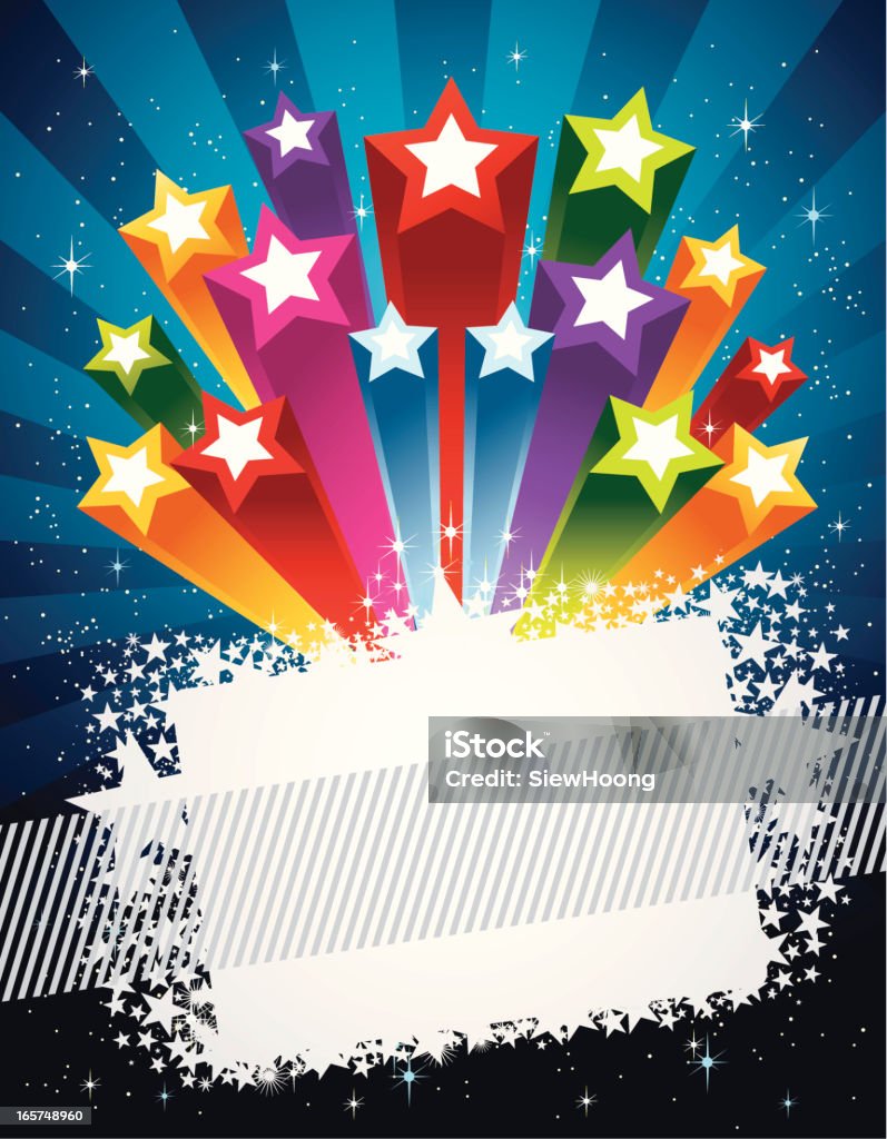 Star Exploding Poster Colorful Exploding Star Stock Illustration - Download Image Now ...