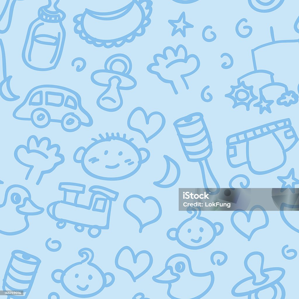 Seamless background - Layette Layette in seamless pattern. High resolution jpg file included. Baby - Human Age stock vector