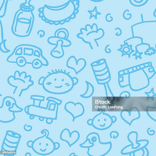 Seamless Background Layette Stock Illustration - Download Image Now - Baby - Human Age, Backgrounds, Pattern