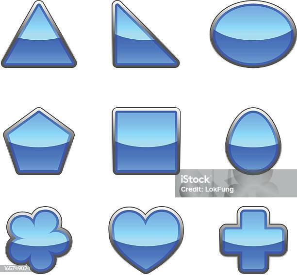 Geometrische Icon Kollektion Stock Vektor Art und mehr Bilder von Blau - Blau, Clipping Path, Dreieck