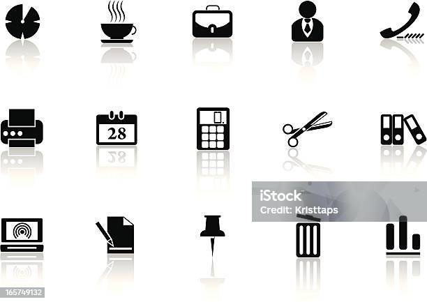 Officeblack Collection Stock Illustration - Download Image Now - Adult, Bag, Business