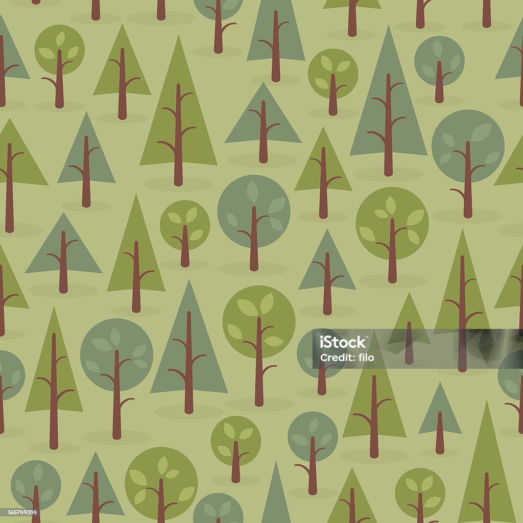 Seamless Tree Post Seamless Trees Stock Illustration - Download Image Now - Digitally ...
