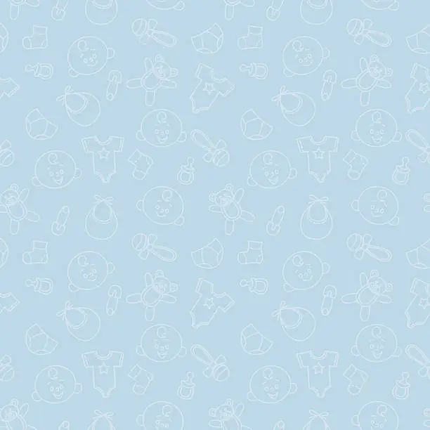 Vector illustration of Seamless Baby Pattern