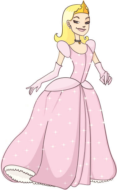 Pink Princess vector art illustration