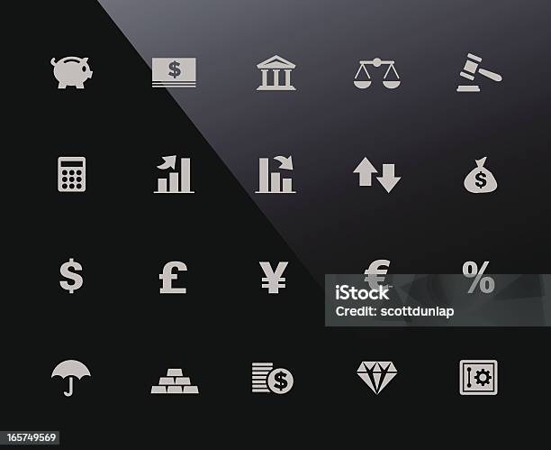 Mobi Iconsbüro Stock Vektor Art und mehr Bilder von Icon - Icon, Justizwesen, Schwarzer Hintergrund