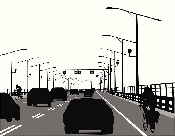 illustrazioni stock, clip art, cartoni animati e icone di tendenza di bicyclelane - two lane highway illustrations