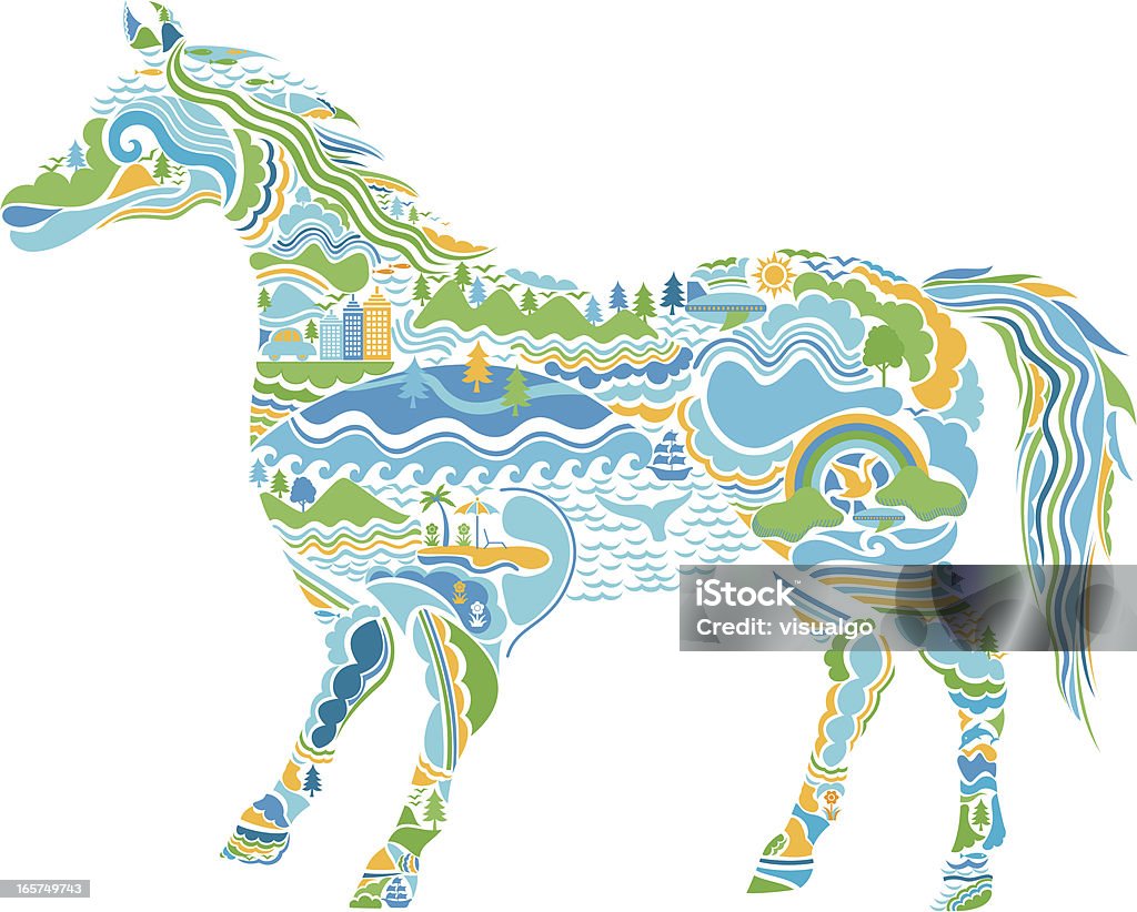 Kreative horse - Lizenzfrei Pferd Vektorgrafik