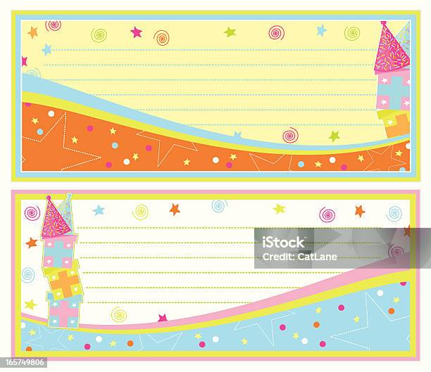 Birthday Party Banners Stock Illustration - Download Image Now - Art And Craft, Backgrounds, Birthday