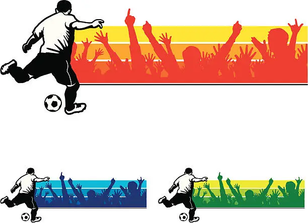 Vector illustration of Soccer Player Banner