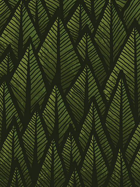 Hand drawn Forest Background An artistic, abstract, hand drawn background of a dense, healthy, green forest. Includes print-optmized CMYK native Freehand and Illustrator files, besides high & low resolution screen oriented RGB .jpgs. Almost imperceptible color shift between both systems. dark wood texture stock illustrations