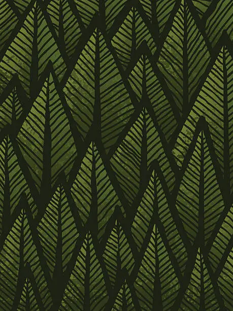 Vector illustration of Hand drawn Forest Background