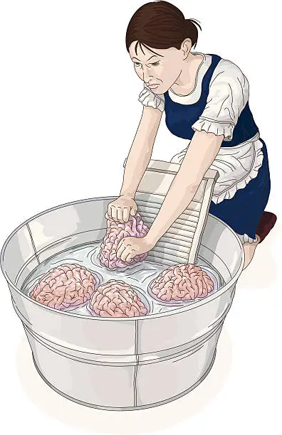 Vector illustration of Brain Wash