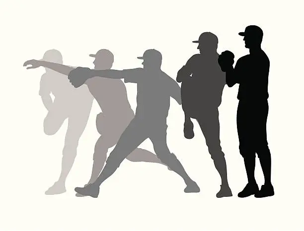 Vector illustration of The Stretch Vector Silhouette