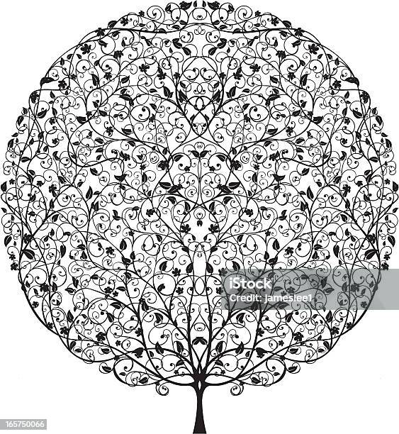 Vector Tree Rounded Top Round Tree Stock Illustration - Download Image Now - Autumn, Beauty In ...
