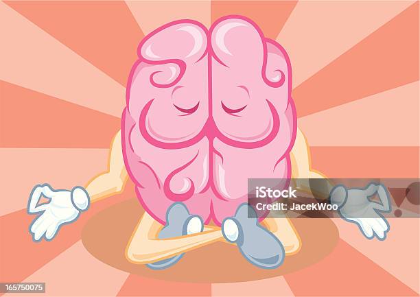 Peace Of Mind Stock Illustration - Download Image Now - Cartoon, Human Nervous System, Meditating