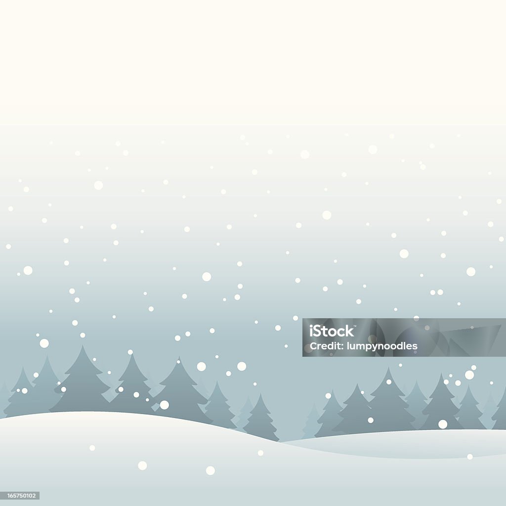 Paisagem de neve - Vetor de Natal royalty-free