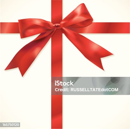 istock Crossed Gift Ribbon 165750120