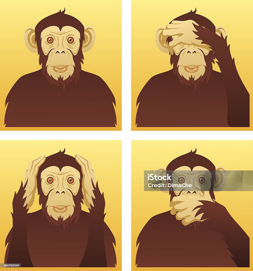 類人猿 - エキセントリックのロイヤリティフリーベクトルアート