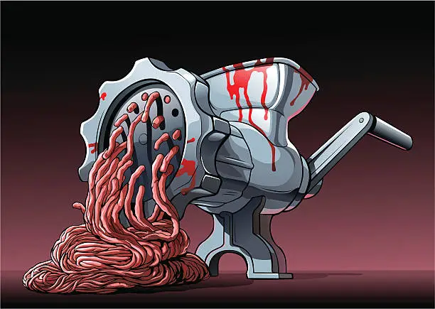 Vector illustration of Meat grinder