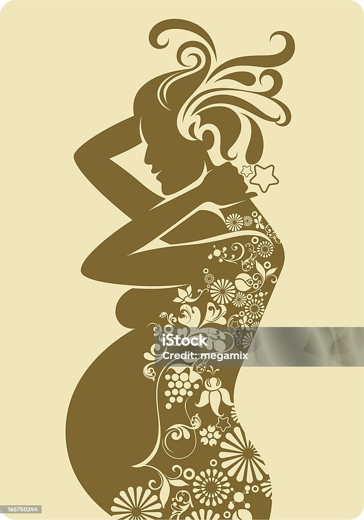 Mulher grávida. - Royalty-free Mulheres arte vetorial