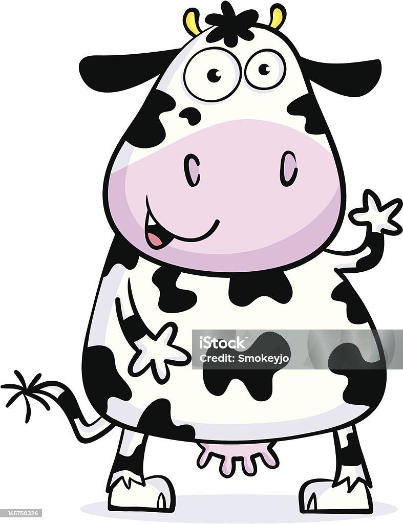 Cool Cow Cool cow waving. Cartoon stock vector
