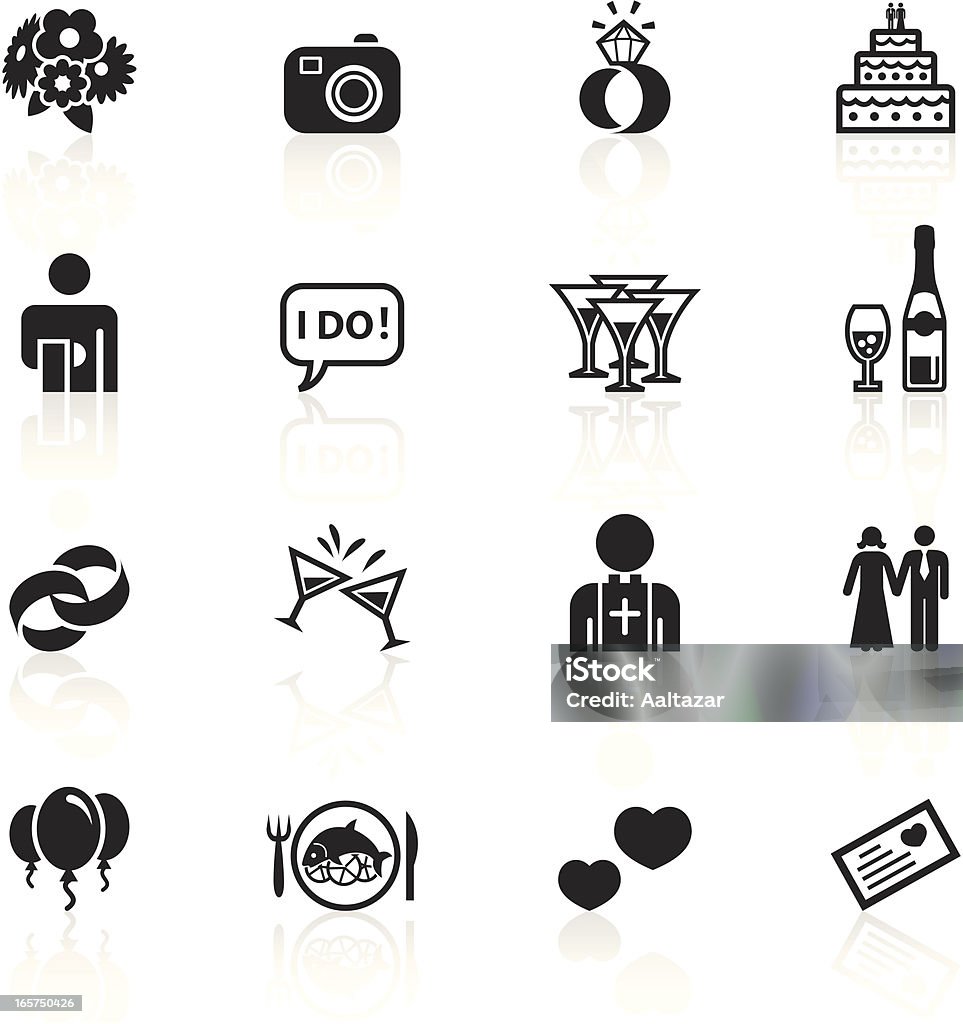 Noir symboles-mariage - clipart vectoriel de Adulte libre de droits