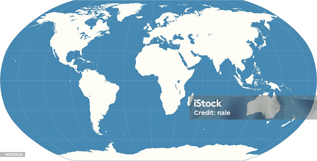 World map blue Vector illustration of a  Globe - Navigational Equipment stock vector