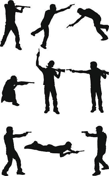 Men in a gun fight shoot out Men in a gun fight shoot outhttp://www.twodozendesign.info/i/1.png black and white eyeglasses clip art stock illustrations