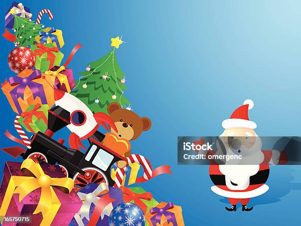 Santa Claus Stock Vektor Art und mehr Bilder von Spielzeug - Spielzeug, Weihnachten, Baum