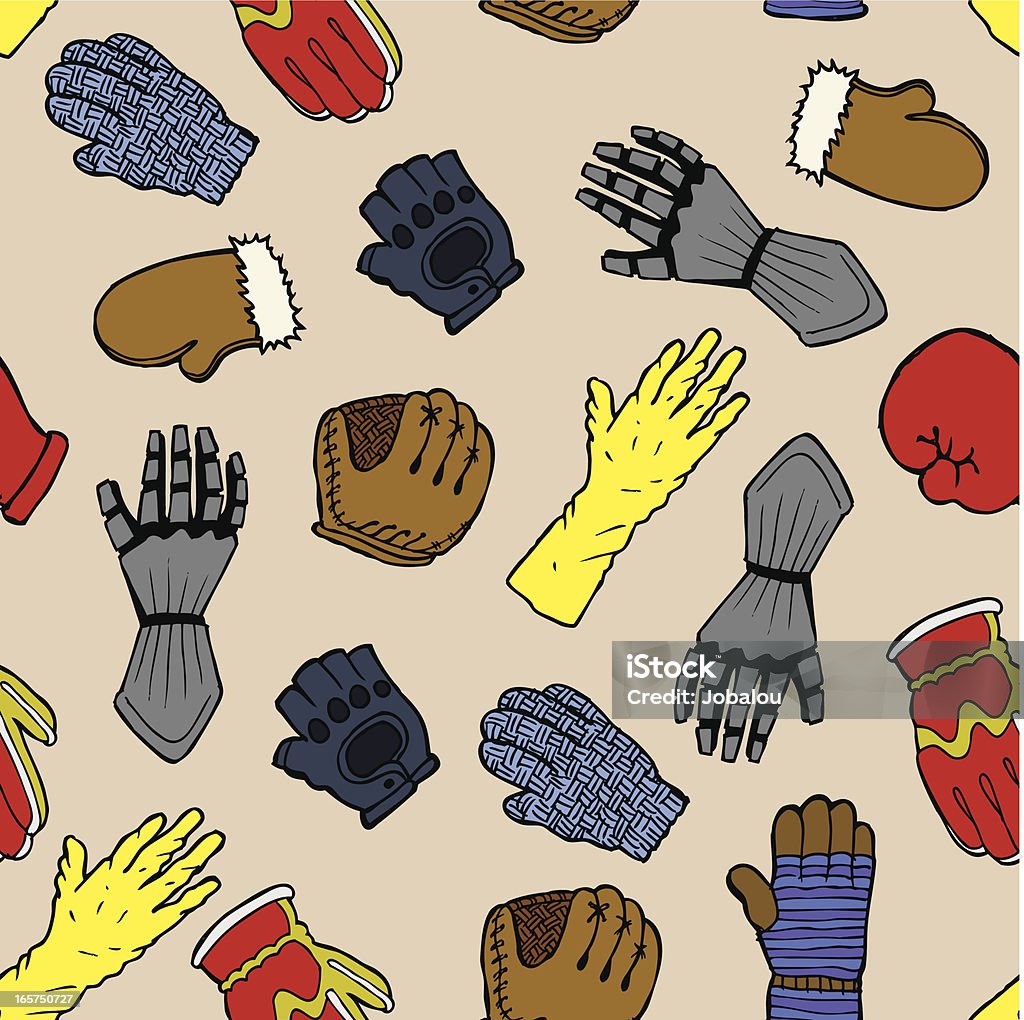 Многие перчатки Бесшовные - Векторная графика Полуперчатка роялти-фри