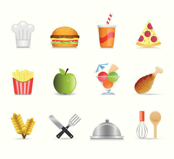 Maco Icon Set/Essen und Kochen – Vektorgrafik