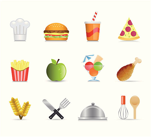 Maco Icon Set | Food and Cooking vector art illustration