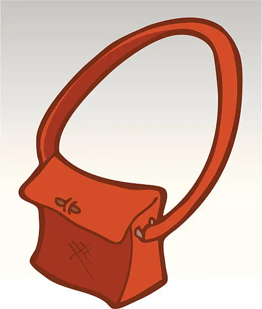 Vector illustration of Leather Bag