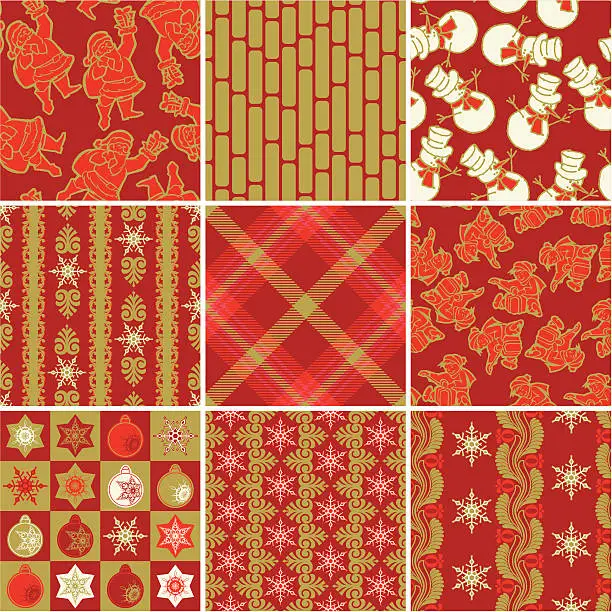 Vector illustration of Christmas wrapping paper
