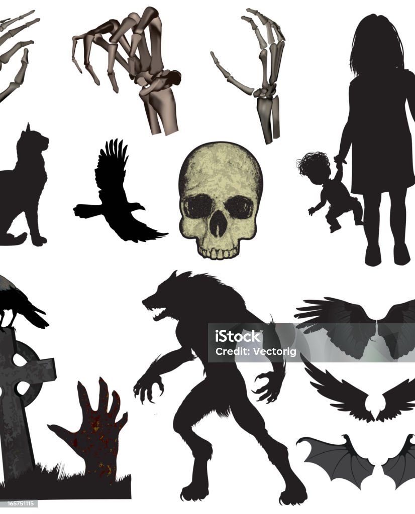 Halloween  Elements Werewolf stock vector