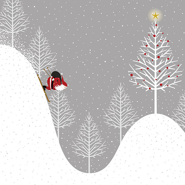 ilustrações, clipart, desenhos animados e ícones de apresenta papai noel oferecer - christmas snow humor winter