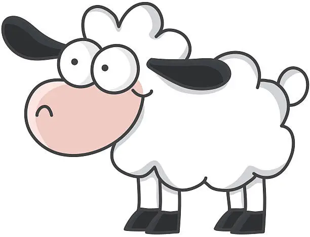 Vector illustration of Cartoon Sheep
