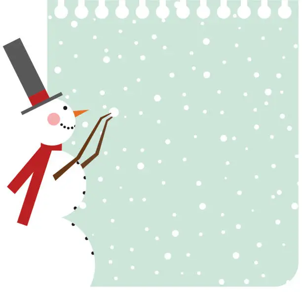 Vector illustration of Snowman background