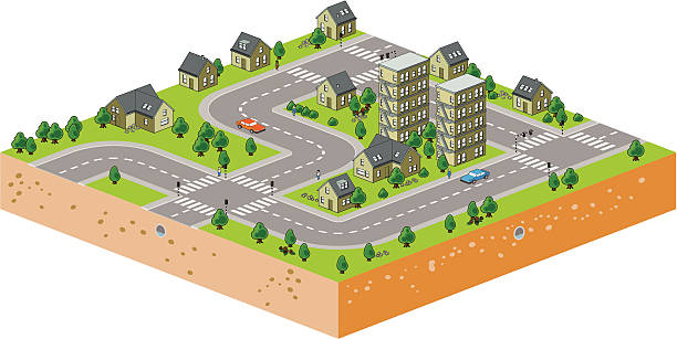 Bекторная иллюстрация Изометрические вектор иллюстрация дома и апартаменты зданий