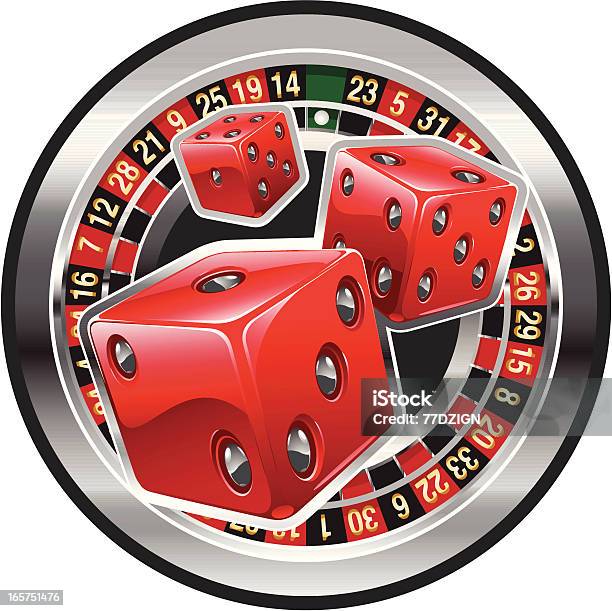 Кубик И Колесо Рулетки — стоковая векторная графика и другие изображения на тему Азартные игры - Азартные игры, Блестящий, Векторная графика