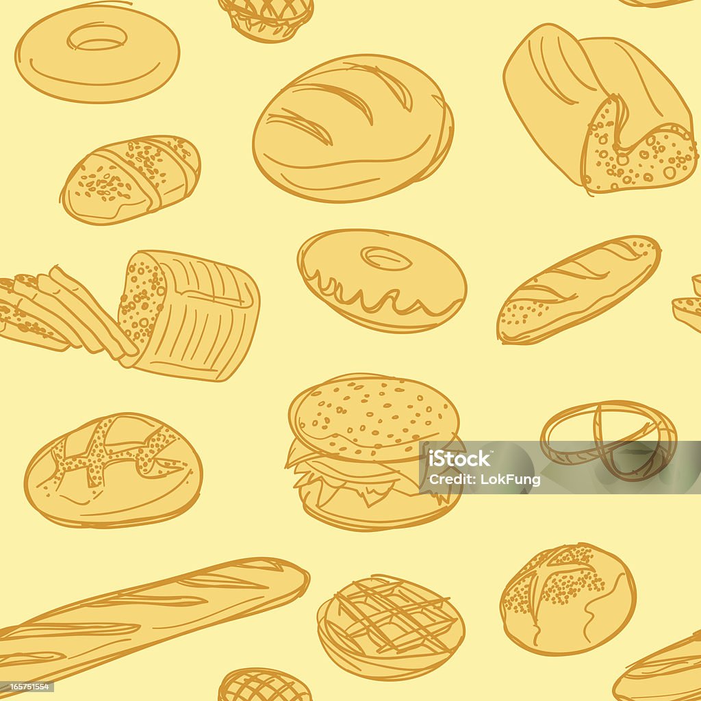 Fundo sem costura de padaria - Vetor de Bagel royalty-free