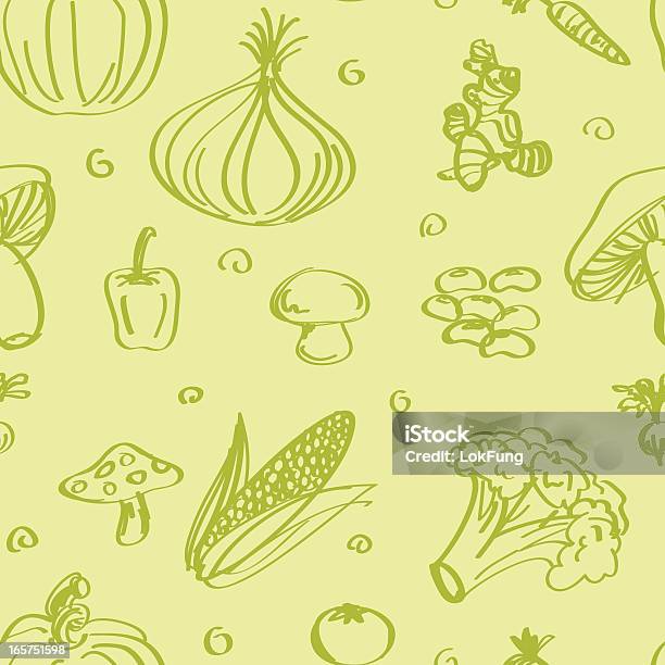 Seamless Background Vegetable Stock Illustration - Download Image Now - Backgrounds, Bean, Carrot