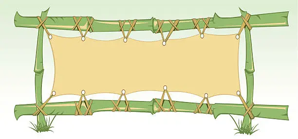 Vector illustration of Bamboo banner
